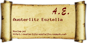 Austerlitz Esztella névjegykártya